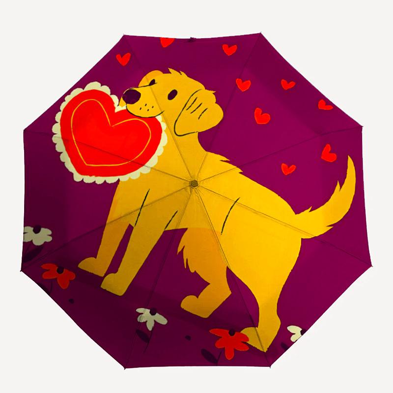 1pc Love Heart Automatic Open/Close Umbrella Compact Folding Umbrella, All-Season Portable Umbrella for Women/Men F1124191