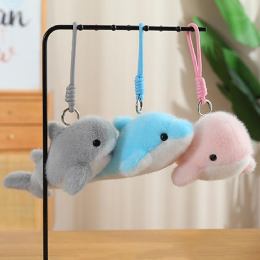 Ocean Animal Stuffed Animal Keychain Bag Pendant Plush Doll Key Rings  Kids Holiday Gifts