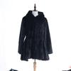 Women's Faux Mink Fur and Leather Long Coat (2021)