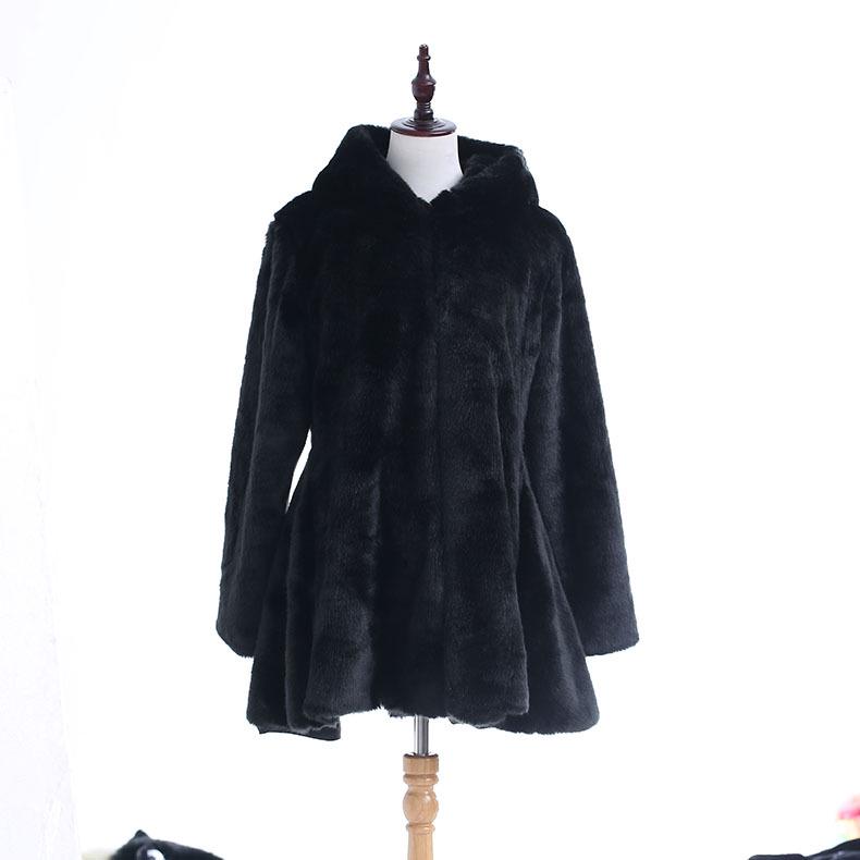 Women's Faux Mink Fur and Leather Long Coat (2021)