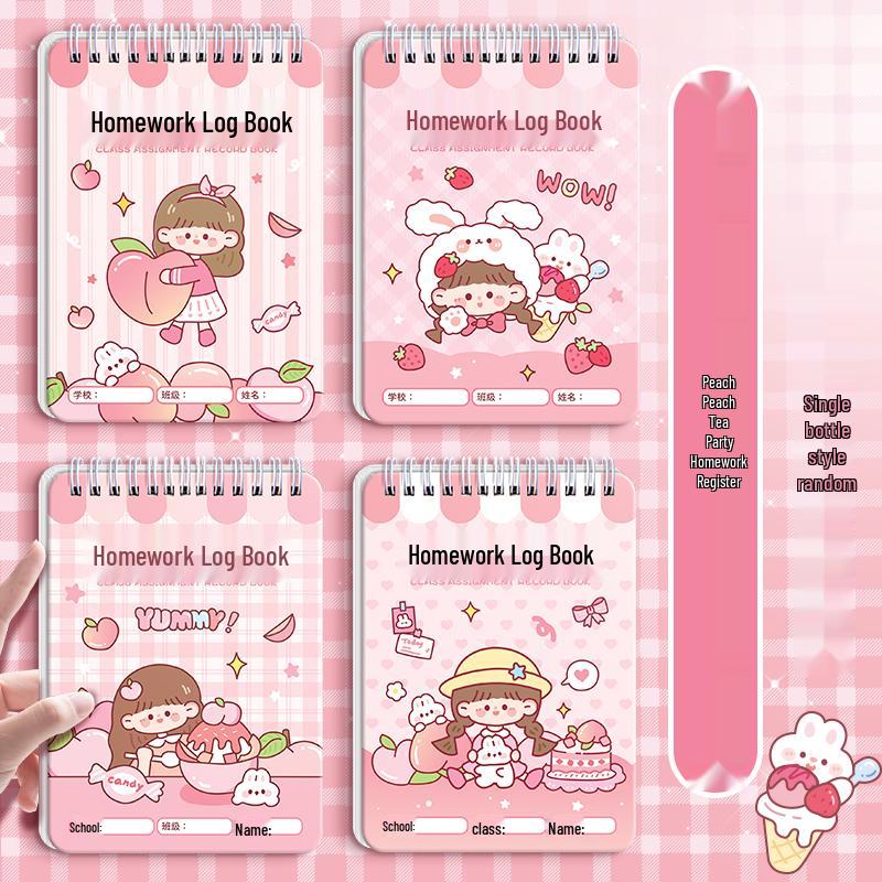 Cartoon Homework Notebook for Elementary Students: Grades 1-3