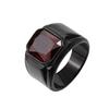 Beier New Stainless Steel Electroplated Gemstone Men's Retro Titanium Ring