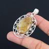 Womens day Deal Oval Natural Plume Agate Anniversary Birthday Pendant 925 Silver