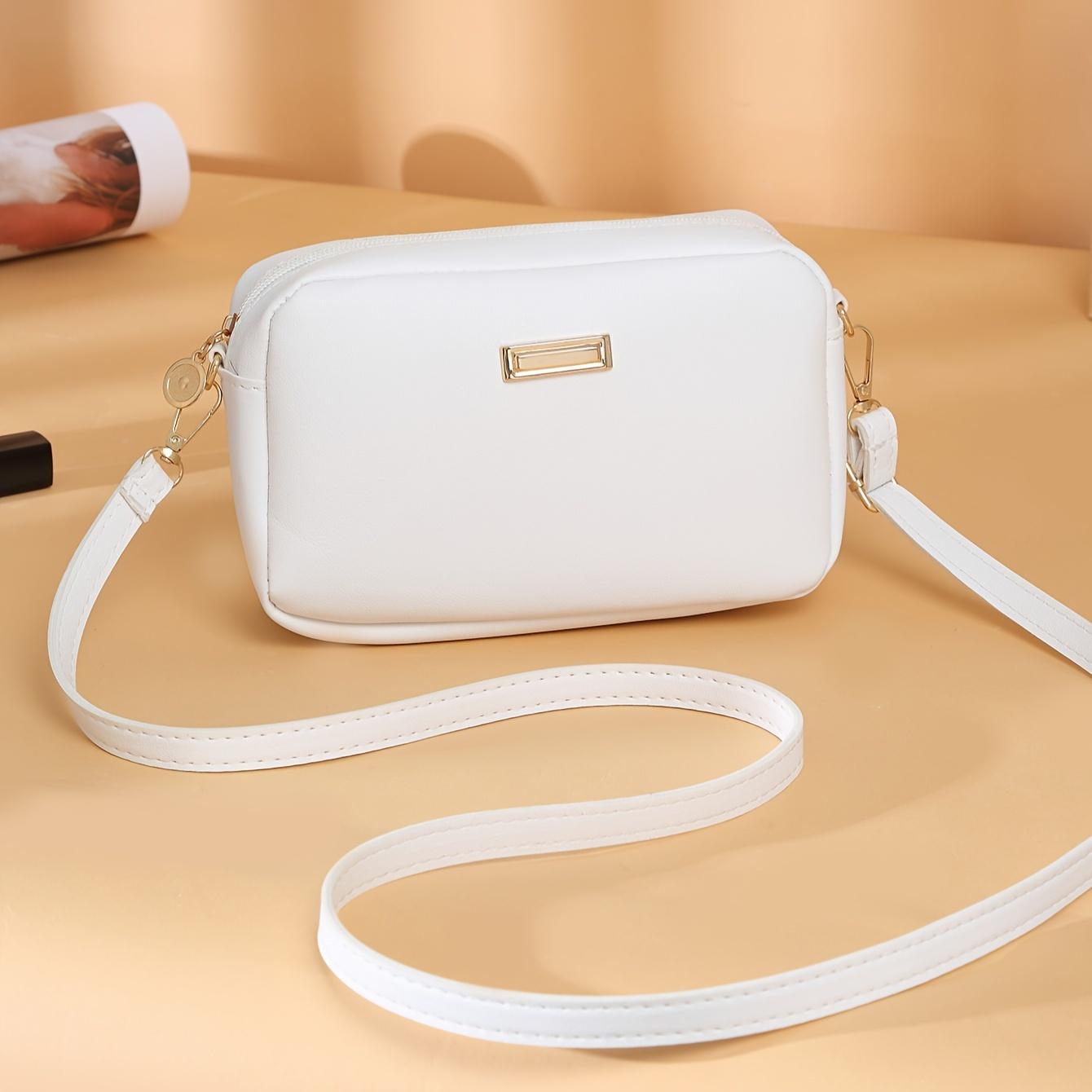 Solid Color Stylish And Minimalist Women S Camera Bag, Lightweight Crossbody Bag, Single Shoulder Bag белый