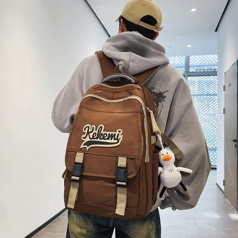 Harajuku casual alphabet student schoolbag spring new simple large-capacity junior high school student backpack