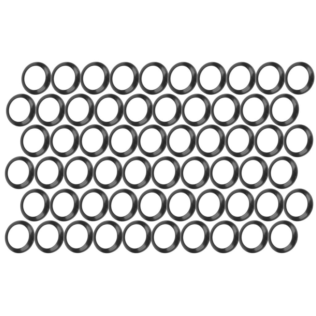 60Pcs 15MM Fishing Rod Spacer Ring Silicone Fishing Pole Handle Guides Rings Black