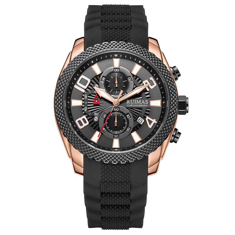 Three Eyes Calendar Watch Quartz Men'S Watch 584