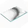 Tempered Glass Kitchen Backsplash with Geometric Figures Graphic 80X52 Cm