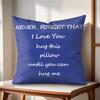 Funny Hug Me Cushion Cover Natural Linen Organic Fabric DoubleSided Printing Couch Pillow Covers Home Decor