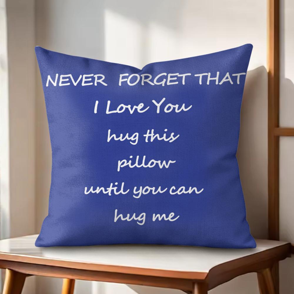 Funny Hug Me Cushion Cover Natural Linen Organic Fabric DoubleSided Printing Couch Pillow Covers Home Decor