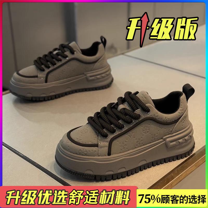 Shoes autumn breathable soft-soled casual board shoes youth height-increasing thick-soled exercise