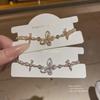 Glänzendes Zirkonia Schmetterlingsblume Armband im koreanischen Stil - Eleganter Schmuck