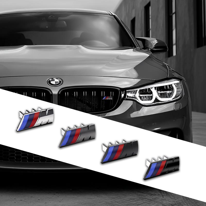 1Pcs 7.3cm 9cm M Logo 3D ABS Car Styling Front Grille Badge Emblem Accessory For BMW Performance E36 E60 E90 X2 X1 X3 X5 E46 M3