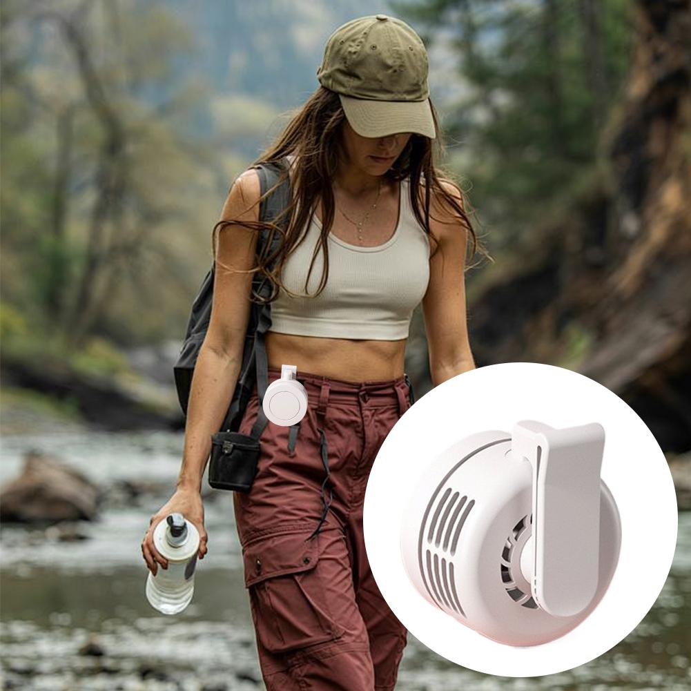 Rechargeable Mini Waist Fan | Portable Bladeless Handheld Desktop Fan with Waist Clip for Outdoor Use