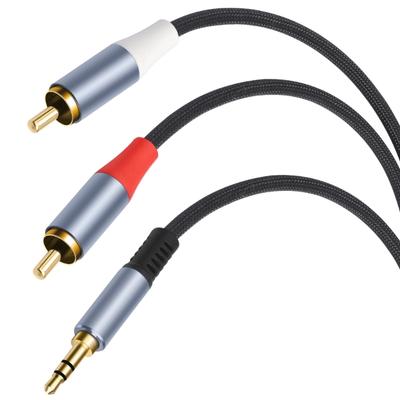Plugs and Play Stereo Music Cable 3.5mm Male To 2 Male Cable for Multiple Devices for Music and Movie Clear Output