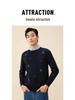 Men's Soft Warm Knitted Sweater with Detachable Double Collar and Anti-Static Design