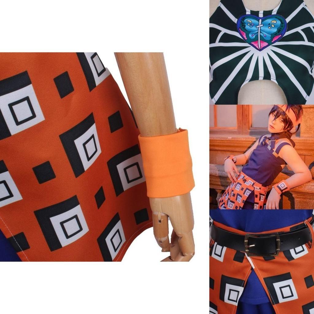Costume Cosplay Jojo's Bizarre Adventure Elastico Traspirante Alta Qualità Per Halloween Comic Con Gioco di Ruolo