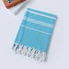 Turkish Cotton Tassel Beach Towel - Narrow Stripe, 12 Colors, 100x180 Cm