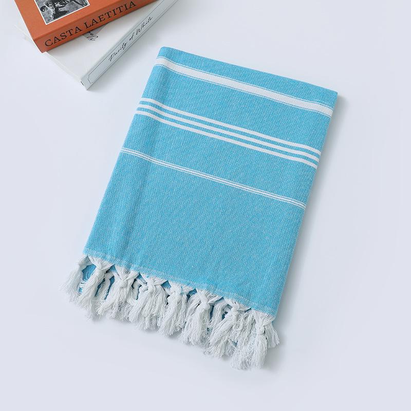 Turkish Striped Yarn-dyed Beach Towel with Tassels