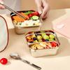 1/2 Grids Stainless Steel Lunch Box Leak Proof Salad Box Food Storage Container  Refrigerator