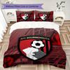 Set Copripiumino con Fantasia AFC Bournemouth Copripiumino Federa Decorazione per la Casa Regalo di Compleanno (1 * copripiumino + 2 * federe senza imbottitura)