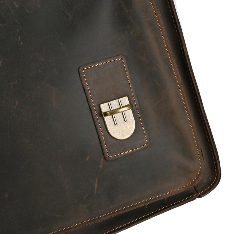 Vintage Pánská taška přes rameno crossbody na notebook z koňské kůže