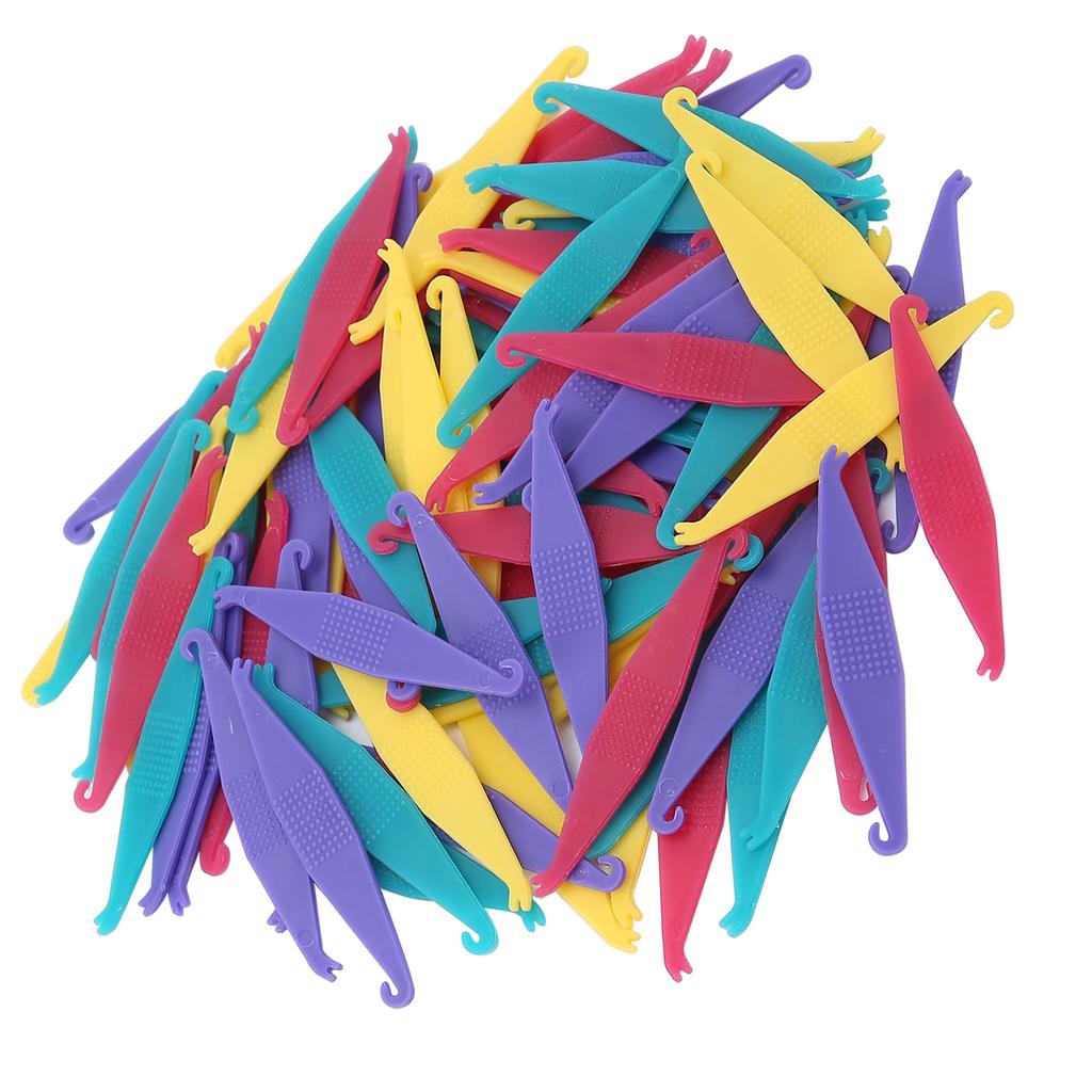 100pcs Dental Rubber Bands Placers Orthodontic Placers Tool for Braces Bands MultiColor