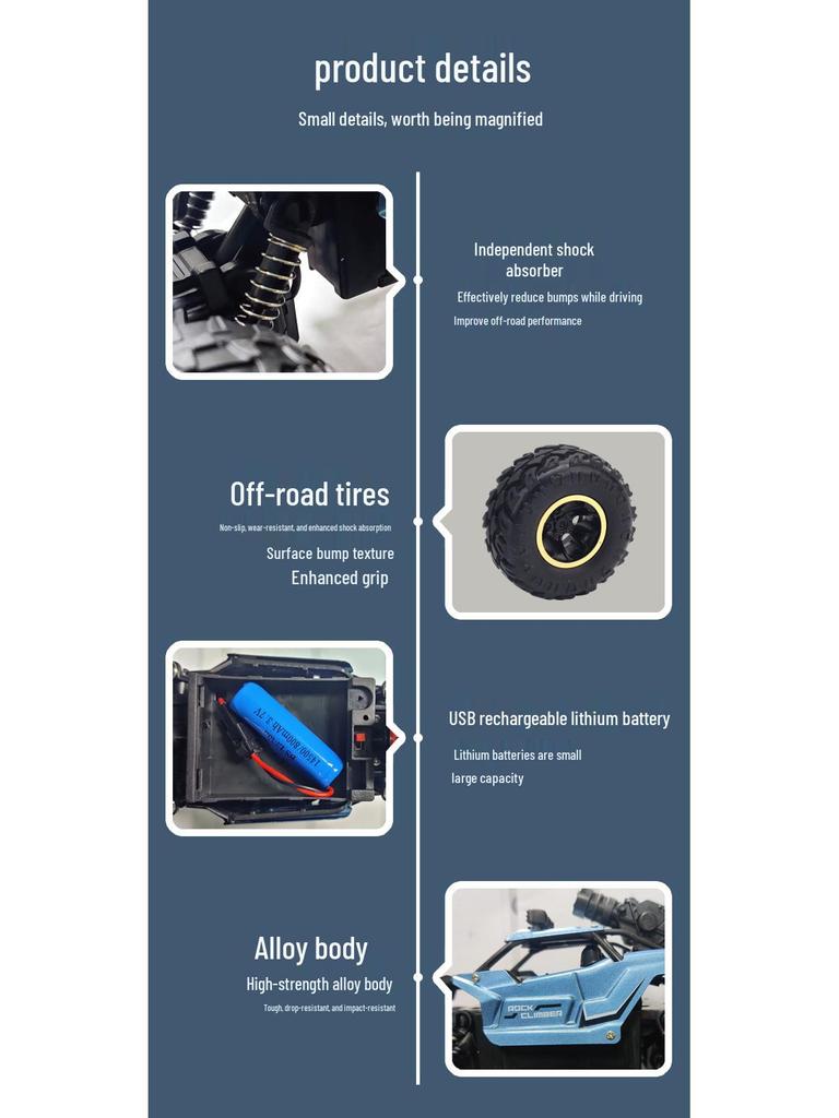 Remote Control Car for Kids: Cool Spray, Climbing Alloy, Rechargeable, Electric 4WD with Lights, Gift-Ready.