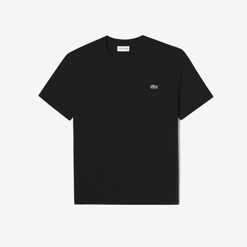 

LACOSTE Мужская базовая футболка с круглым вырезом, черная