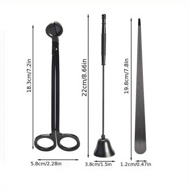 

Набор из 3 предметов для тушения свечей, инструменты для обрезки свечей, крышка для свечи, крючок для тушения свечей и инструменты для обрезки ароматерапевтических свечей 3pcs/set