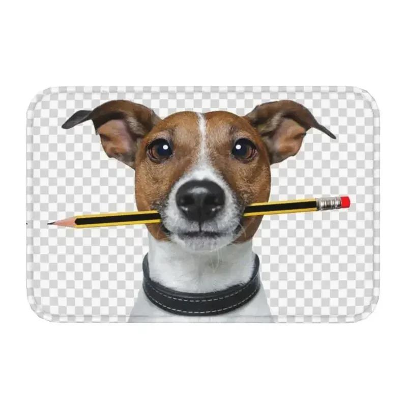 Van Gogh Starry Night Art Style Dog Living Room Door Mat Carpet Classic Painting Beret Dog Pattern Anti-slip Rug for Home Decor