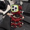 Ürkütücü Korkunç Kırmızı Göz Desenli Yumuşak Telefon Kılıfı iPhone 16 15 14 12 11 13 Pro Max 14Plus 12 13 Mini 7 8 Plus X XS Max XR Arka Kapak
