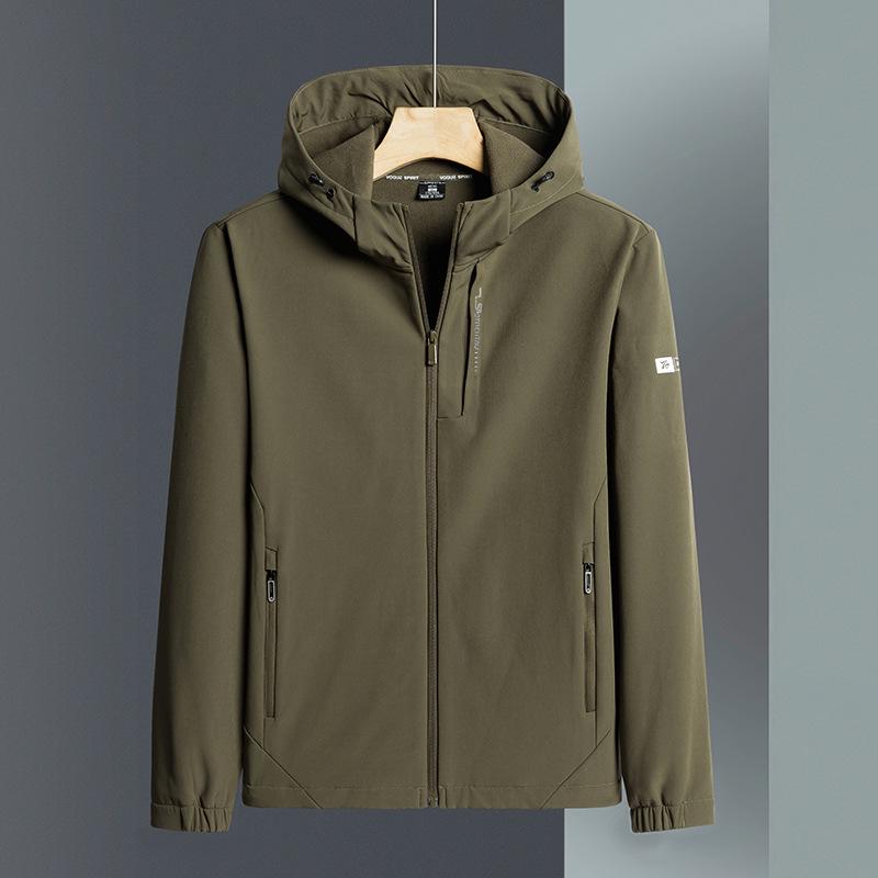 

Мужская повседневная куртка софтшелл на флисовой подкладке - Теплая, водоотталкивающая ветровка для осени и зимы 4XL