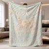 2026 New Flannel Blanket Release 1pc Vintage Floral Pattern Embossed Blanket - Soft Flannel Cozy Throw for All Seasons, Perfect for Sofa, Bed, Car, Ca