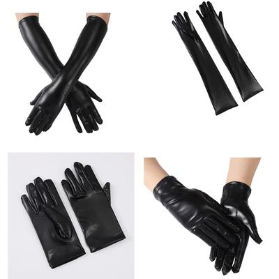 Metallische Handschuhe, Nachtclub-Tanzhandschuhe, Weihnachtsfeier-Zubehör, dehnbare Vollfingerhandschuhe für Konzertoper