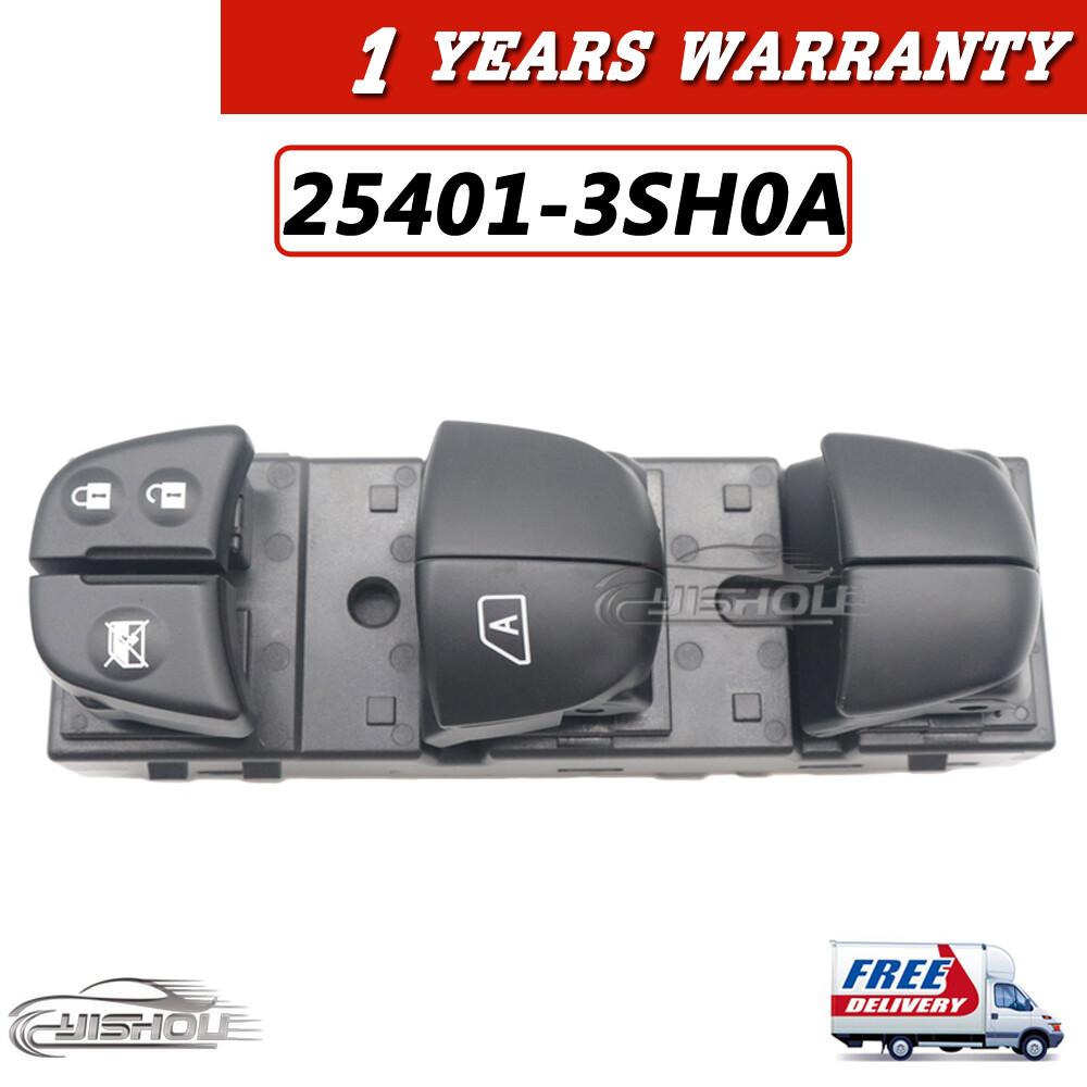 25401-3SH0A Front Left Driver Side Power Window Switch for Nissan Altima 2016-18