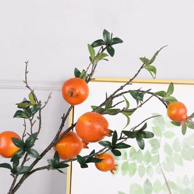 1Pc Artificial Flower Charming Eco-friendly Decorative Smooth Surface Fake Pomegranate Flower Home