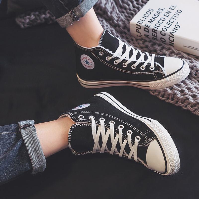 Men's shoes high-top canvas shoes men's spring and autumn student couple Korean version retro Harajuku tide board shoes women's shoes