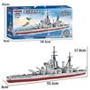 Military Battleship Assembly Model Boy Adult High Difficulty Assembly Cruiser Building Block Gift Box Toy