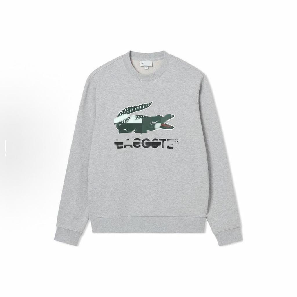 Men's Cross-Border Fish Logo Sweatshirt - Casual Cotton Round Neck