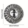 Vintage Sun Moon Metal Wall Art HD Textured Relief Indoor Outdoor Decor Weather Resistant Modern Ornament
