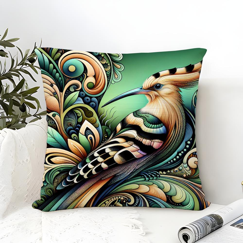 Elegant Swan And Bird Animal Prints Pillow Case Linen Pillow Case Sofa Home Decor Cushion Cover Cushion Cove