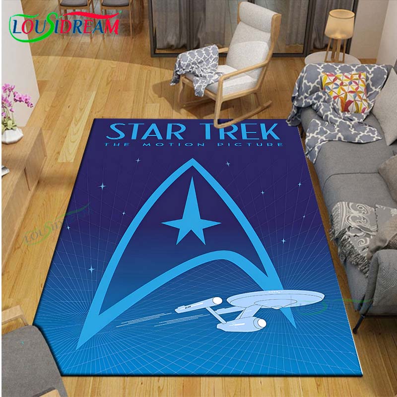 Fashion Famous Films S-Star-T-Trek Carpet Living Room Bedroom Bedside Mat Fashion Floor Mat Area Rug Door Mat Bedroom Decoration
