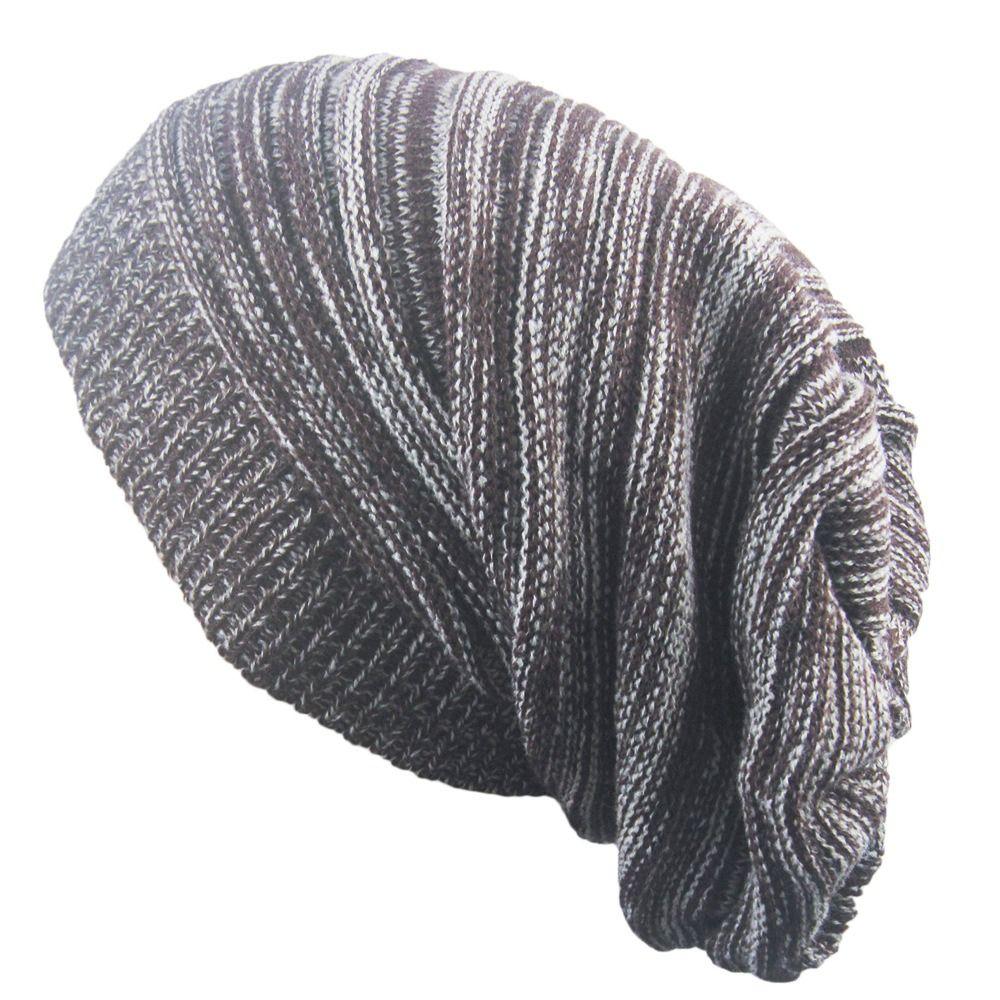 Unisex Winter Knitted Hat Warm Wool Cap Casual Ski Cap  Hip-hop