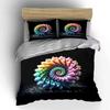 Buntes Kristall-Spiralstruktur-Bettwäsche-Set Für Kinder Luxusgeschenk 3-teiliges Digitaldruck-Bettdecken-Set Weich Bequem Atmungsaktiv