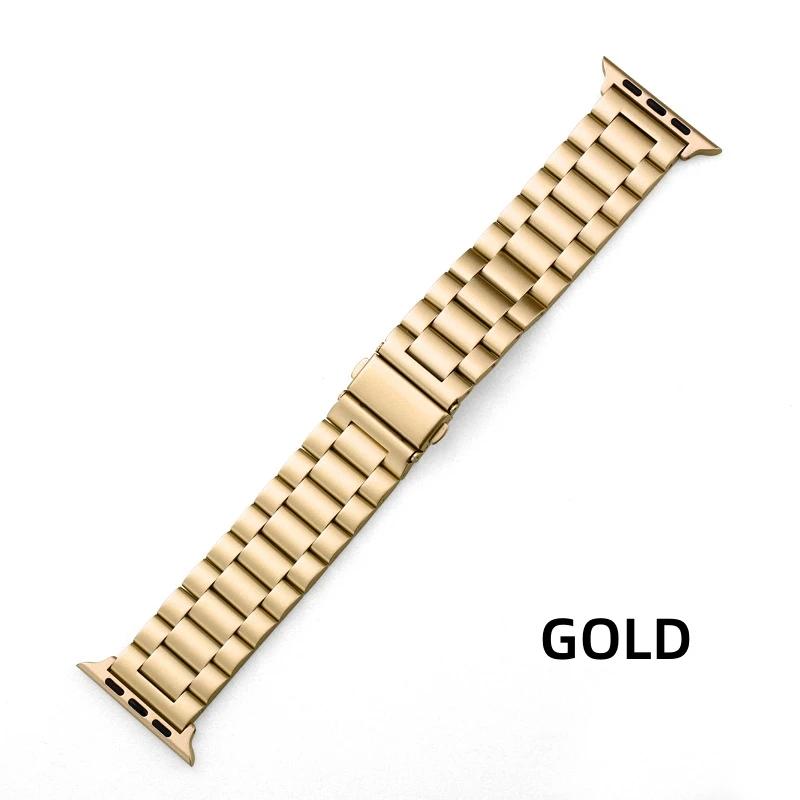 Stainless Steel Strap for Apple Watch Band 38/42mm 41mm 40/44mm 45mm 49mm Series 9 8 7 6 SE Ultra 54321 On Iwatch Metal Bracelet