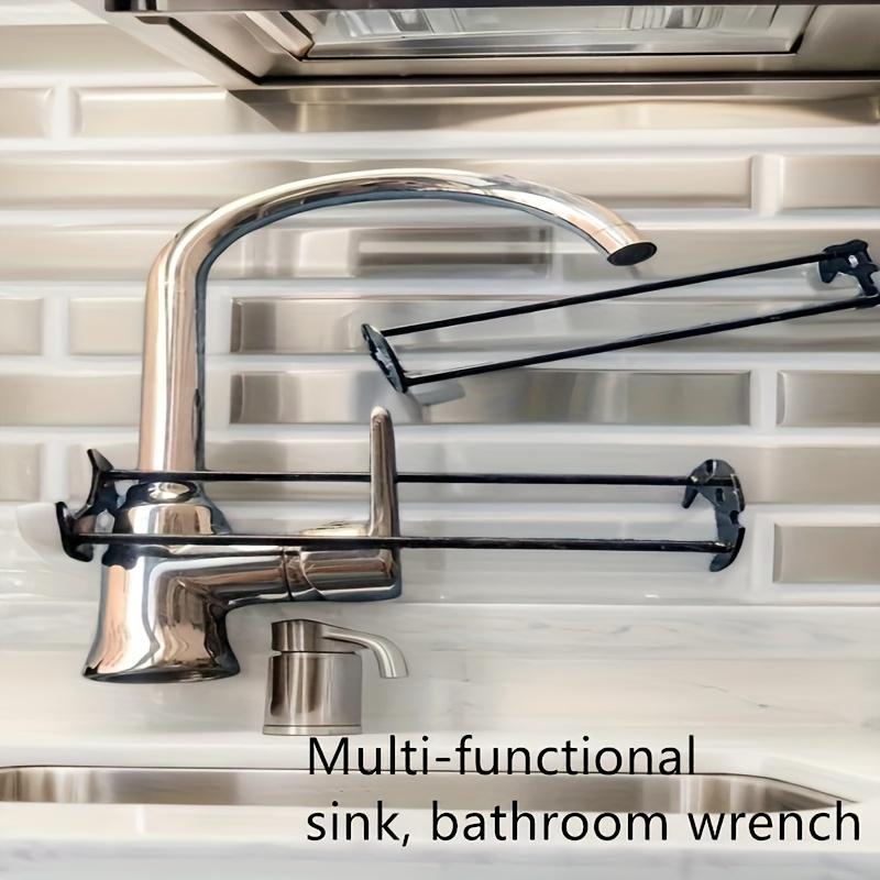 Multifunctional Basin Faucet Wrench – 4-Jaw Hex Plumber's Wrench for Under-Sink Use, Suitable for Bathroom & Kitchen