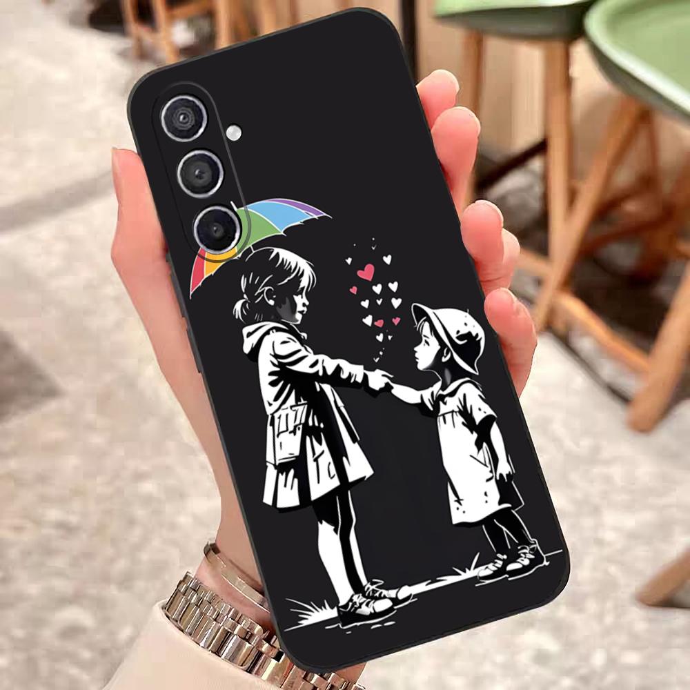 

Street Art B-Banksy Graffiti Phone Case For Samsung S26 S25 Edge S24 S23 S22 S21 S20 Ultra Plus Fe Galaxy Silicon Cover Galaxy S23 FE