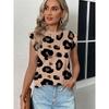 Fashion Leopard Print Print Sleeveless Pullover Tops Women 2025 Summer New Arrival Casual Loose I-Shaped Round Neck Vest Women