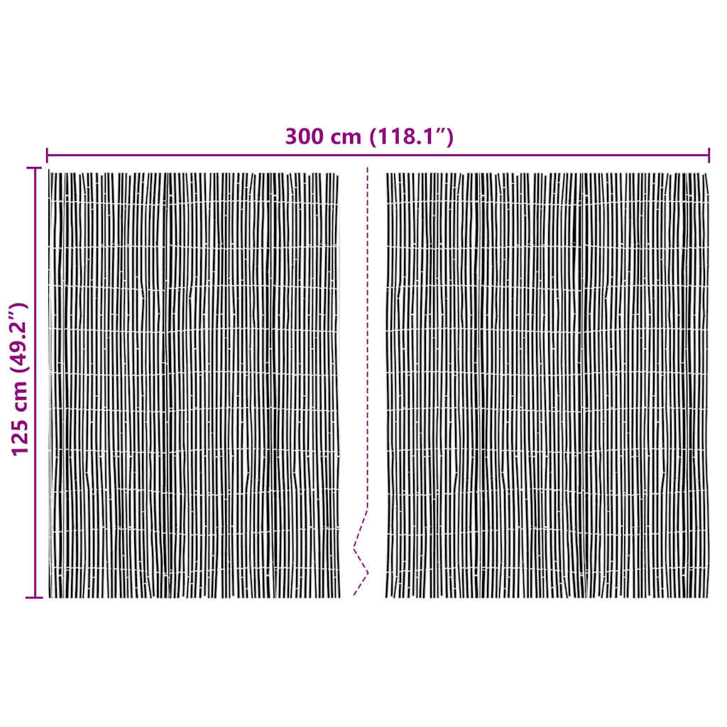 Natural Bamboo Fence 400 X 125 Cm Bamboo